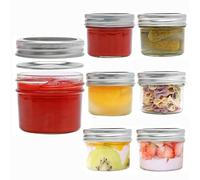100ml Wide Mouth Mason Jars with Lids - 65mm Extra Wide Opening for Easy Filling, Freezer & Dishwasher Safe - Ideal for Canning, Storage, Meal Prep, Candles, Gifts (Mini)