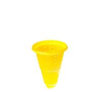 100ml Yellow Plastic Screwball Ice Cream Cups - Pack of 2000 | Dessert & Sundae Dishes with Dome Base | Disposable Plastic Treat Cups for Ice Cream Vans, Dessert Parlours, Parties & Events