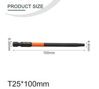 100mm 1/4 Inch Hex Shank Alloy Steel Screwdriver Bit for Torx T10-T40, Magnetic Head Drill Bit Compatible with Electric and Manual Screwdrivers, Silver Single Piece