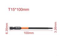 100mm 1/4 Inch Hex Shank Alloy Steel Screwdriver Bit for Torx T10-T40, Magnetic Head Drill Bit Compatible with Electric and Manual Screwdrivers, Silver Single Piece