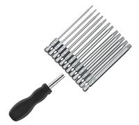 100mm 1/4inch Hexagonal Shank Blossom Head Screw Driver Bit Set Security Star Screwdriver Tool with Handle Hollow Shank Drill Bits