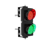 100mm/3.9in LED Traffic Light, Red and Green Signal Indicator, Voltage 12V/24V/220V, Waterproof Grade IP53, Suitable For Industry, Warehouse, Traffic Control(220V)