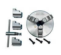 100mm 3 Jaw Self-Centering Lathe Chuck K11-100 - High Precision Manual Chuck for Woodworking and Metalworking,1pcs
