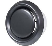 EUROPLAST Ø 100mm / 4'' Adjustable Diffuser - Universal Air Supply/Exhaust Valve - Ventilation Ducting Cover - Mounting Frame - ABS Plastic Anthracite