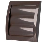 Ø 100mm / 4'' Brown Plastic Ventilation Grille with Non-Return Gravity Shutters - Air Vent Cover with Insect Protection
