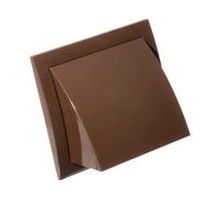 Ø 100mm / 4'' Cowled Duct Cover with Gravity Flap - Ventilation Grille with Rain and Wind Protection - External Air Vent Covers - ABS Plastic Brown