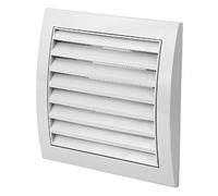 Ø 100mm / 4'' Cowled Duct Cover with Gravity Flap - Ventilation Grille with Rain and Wind Protection - External Air Vent Covers - ABS Plastic White