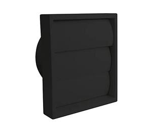 100mm 4" Gravity Grille Extractor Fan Vent Cover with Gravity Flaps - Black