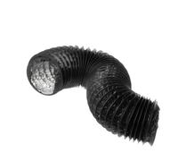 Ø 100mm / 4 inch Flexible Air Duct for Cooker Hood, Air Conditioner, Extractor Fan, Tumble Dryer - 1m / 3.3 ft Exhaust Hose - Ventilation Ducting - Aluminium/PVC Black
