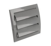 Ø 100mm / 4 inch Gravity Grille - Ducting Air Vent with Round Spigot and Non-Return Gravity Shutters - ABS Plastic Grey