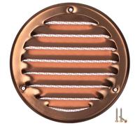 Ø 100mm / 4 inch Metal Copper Ventilation Grille - Air Vent Cover with Insect Mesh