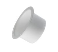 100mm / 4 Inch Straight Duct Connector - Wall Flange - Round PVC Ducting - Ventilation Pipe, Hose, Tube