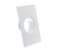 100mm / 4 Inch Straight Duct Connector with Flange - Round PVC Ducting - Ventilation Pipe - Wall Plate