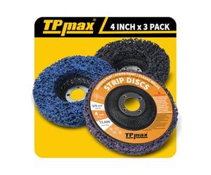 100mm 4 Inch Strip Discs Stripping Discs Rust Remover Wheel Remove Paint and Oxidation Poly Strip Wheel Disc Abrasive Angle Grinding Wheel - 3 Pack(Purple/Blue/Black)