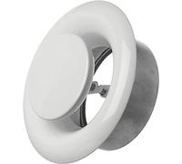 Ø 100mm / 4 inch White Metal Diffuser with Mounting Ring - Exhaust Air Valve - Ventilation Cover