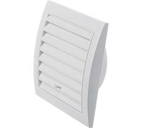 Ø 100mm / 4'' White Plastic Adjustable Ventilation Grille - Air Vent Cover with Insect Protection