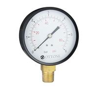 100mm 6 Bar Pressure Gauge Air Oil Water Meter 1/2" BSPT Side Entry Manometer