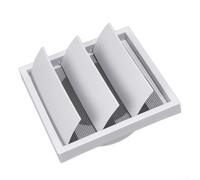 100mm Adjustable Vent Grille with Built-in Screen and Lightweight ABS Construction for Home Office Garage Applications (125MM)