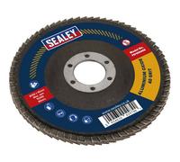 100mm Aluminium Oxide Flap Disc - 16mm Bore - 40 Grit For Surface Preparation
