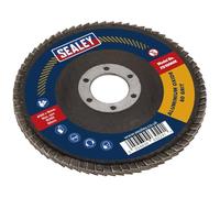 Sealey FD10060E Flap Disc Aluminium Oxide Ø100Mm Ø16Mm Bore 60Grit