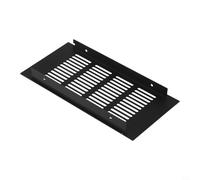 100mm Aluminium Rectangular Air Vent Grille Cover for Cabinet Wardrobe Ventilation, Polished Alloy Design in Black, For Easy to Install and Clean for Enclosed Spaces(100X200mm)