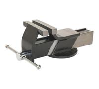 100mm Bench Mountable Steel Fabricated Vice - 100mm Jaw Opening - Built In Anvil