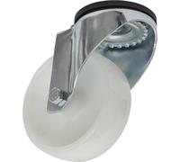 100mm Bolt Hole Swivel Castor Wheel - 36mm Tread - Non-Marking Polyamide