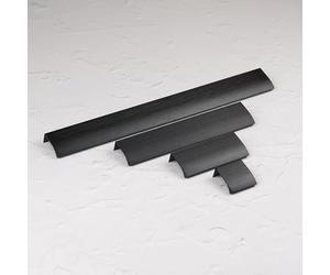 100mm Brushed Matt Black Profile Cabinet Handle Straight Dark Cupboard Door Drawer Pull