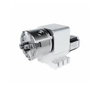 100mm Center Height High Precision CNC Rotary A Axis With 22mm Though-hole K12 4 Jaw Chuck and Nema23 2N Stepper electronic starter(4 Jaw)