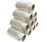 100mm Clear Mini Stretch Shrink Wrap 150m Long Roll Mini Core 17mu Pallet Wrap, Cling Film, Plastic Wrap Packaging for Removals, Industrial & Warehouse Use (6)
