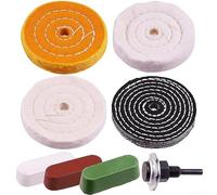 100mm Cotton Buffing Wheel Kit 4in Drill Polisher(8pcs)
