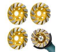 100MM Diamond Grinding Cup Wheel: YOYIAG 3 Pieces Diamond Grinding Disc Diamond Turbo Grinding Cup Wheel Angle Grinder Accessories, Diamond Turbo Row Cutting Wheel for Concrete, Rock, Ceramic, Marble