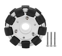 100mm Double Aluminum Omni Directional Wheel, Omni Wheel for Robot with 30KG Load Capacity, Double - Row Rubber Rollers for 360° Movement, Compatible with Platform Robotic Kit 1405