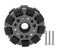 100mm Double Plastic Omni Directional Wheel Heavy Duty 20KG Load Capacity 360° Movement for Robot Racing Wheel 14049 Nylon Rubber Brass Tube Construction