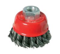 100mm Double Row Twist Knot Bowl Cup M14 X 2 Thread Paint Rust Removal