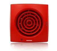100mm Environment friendly Red Quiet Powerful Bathroom Kitchen Extractor Fan 4 inch Shower Wall or Ceiling Mounted Ventilation Mould Control for 100 mm Ducting Simple Silent Toilet Exhaust Fan