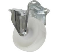 100mm Fixed Plate Castor Wheel - 36mm Tread - Non-Marking Polyamide Wheel