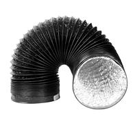 100MM Flexible Ducting 3M, Aluminum Foil Heater Duct, Three-Layer Thickening Black PVC Lightproof Vent Hose for Extractor Fan, Grow Tent, Tumble Drier, Cooker Hood