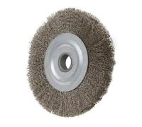 100mm for Flat Crimped Wire Wheel Brush for Rust Removal and Deburring, 5/8in Bore for Angle Grinder