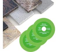 100mm Glass Cutting Disc for Angle Grinder, Rock Plate Flat Grinding Disc, Sanding Blade for Tile, Super Thin Diamond Tile Blade Cutting Wheel for Marble Granite Porcelain Jade Crystal (Green-3)