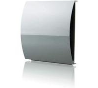 100mm Grey PVC Wall Vent Cover with Wind & Sound Baffle - External Air Vent for Fresh Air Intake, Draft Excluder for Extractor Fans & MVHR Heat Recovery Systems, Wall-Mounted Air Ventilation