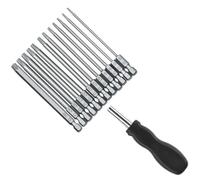 100mm Hexagonal Bits Driver Tamper Proof Security Drill Bit Set Screwdriver with Handle for Hand Screwdriver Professional Power Tool Accessories