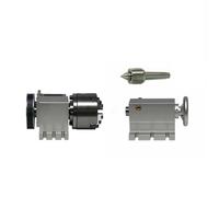 100mm Hollow Shaft Chuck Rotary Kit 3-jaw 4-jaw 4th Axis Activity MT2 for Router Engraver Machine(4-jaw B)