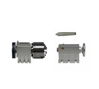 100mm Hollow Shaft Chuck Rotary Kit 3-jaw 4-jaw 4th Axis Activity MT2 for Router Engraver Machine(4-jaw A)