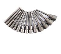 100mm Long Hexagon Nut Driver Drill Bit Socket Wrench Extension Sleeve, 6mm-19mm Magnetic Chrome Vanadium Steel Hex Socket for Drill, Screwdriver, Automotive,(12MM)