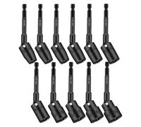 100mm Long Rotatable Hex Socket Head Adapter H8H19 with 1/4 Inch Shank, Suitable for Various Electric and Pneumatic Tools (9mm)