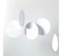 100mm Massive Flat Round Sequins, DIY Craft Sewing Party Decoration Sequins, 100pcs, Custom Make Colors-White