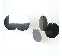 100mm Massive Flat Round Sequins, DIY Craft Sewing Party Decoration Sequins, 100pcs, Custom Make Colors-Black