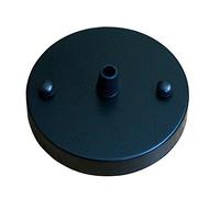 100mm Metal Black Ceiling Rose Front Fitting Round Light Fixture Base Cover Plate For Pendant Lighting Vintage Style Ceiling Canopy With Cable Entry For Home Decor Pendant Light Fitting Accessories