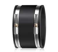100mm Pipe Connector Rubber Sleeve Ø 100 mm Flexible Rubber Coupling with Two Stainless Steel Clamps Noise-reducing Sleeve for Duct Fan, Carbon Filter, Rigid Pipe, Steel Pipe